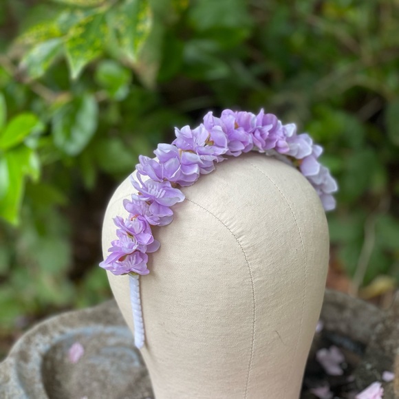 Pastel Purple Ombré Flower Blossom Headband - Picture 6 of 14